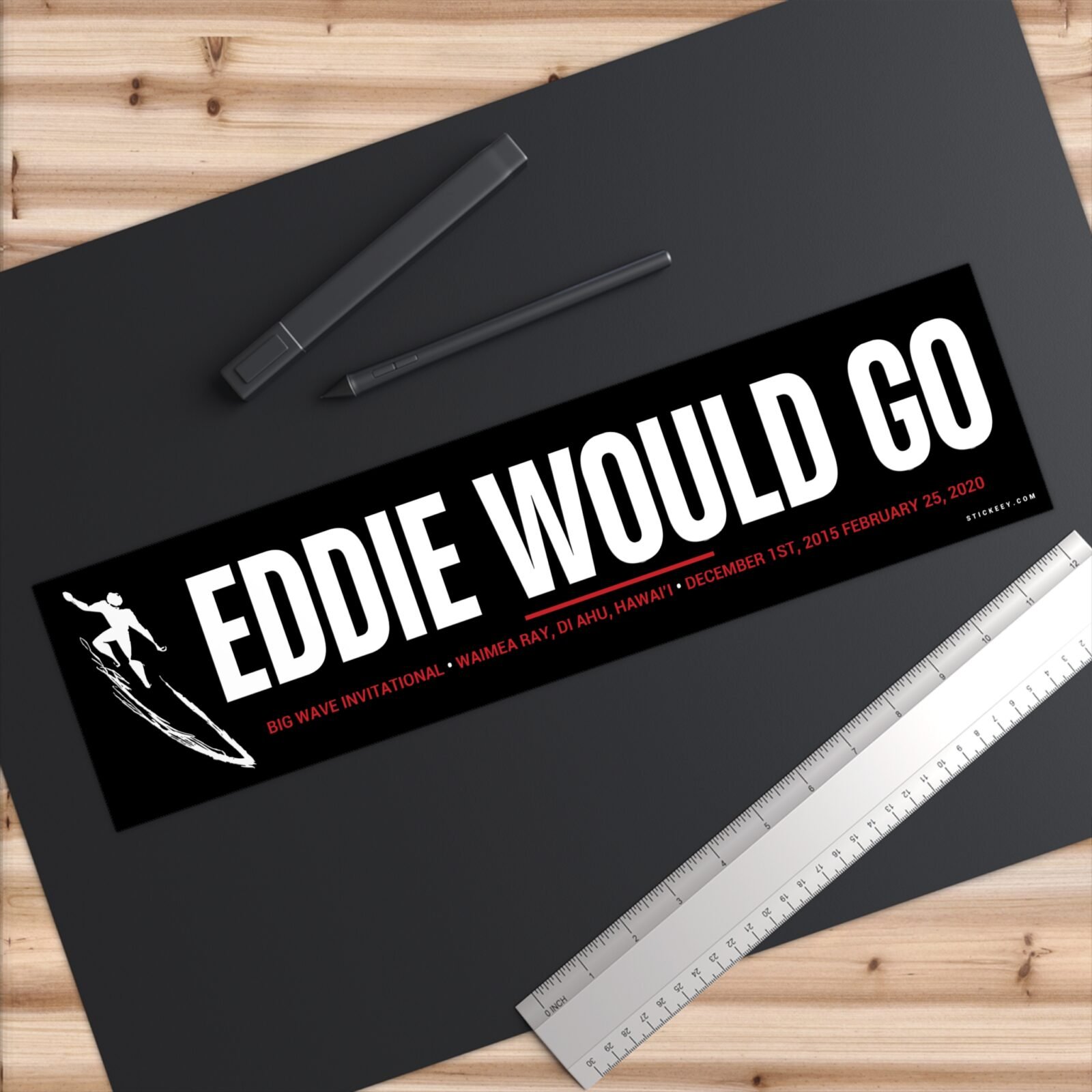 Eddie Would Go Bumper Sticker - Image 6