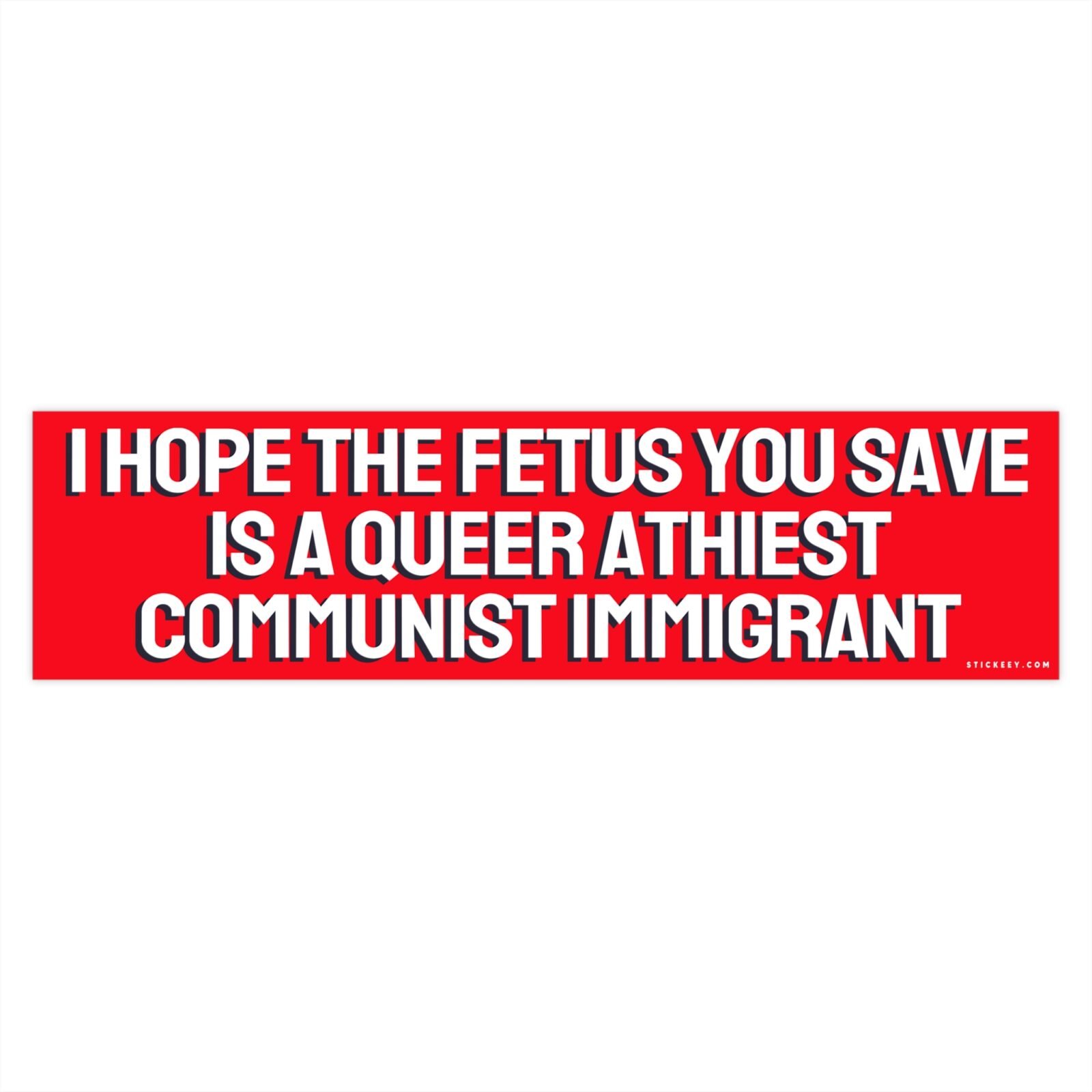 I Hope The Fetus You Save Is A Queer Athiest Communist Immigrant Bumper Sticker