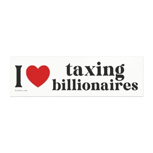 I Love Taxing Billionaires Magnet Sticker