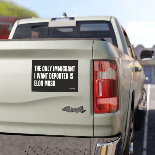 The Only Immigrant I Want Deported Is Elon Musk Magnet Sticker - Image 5