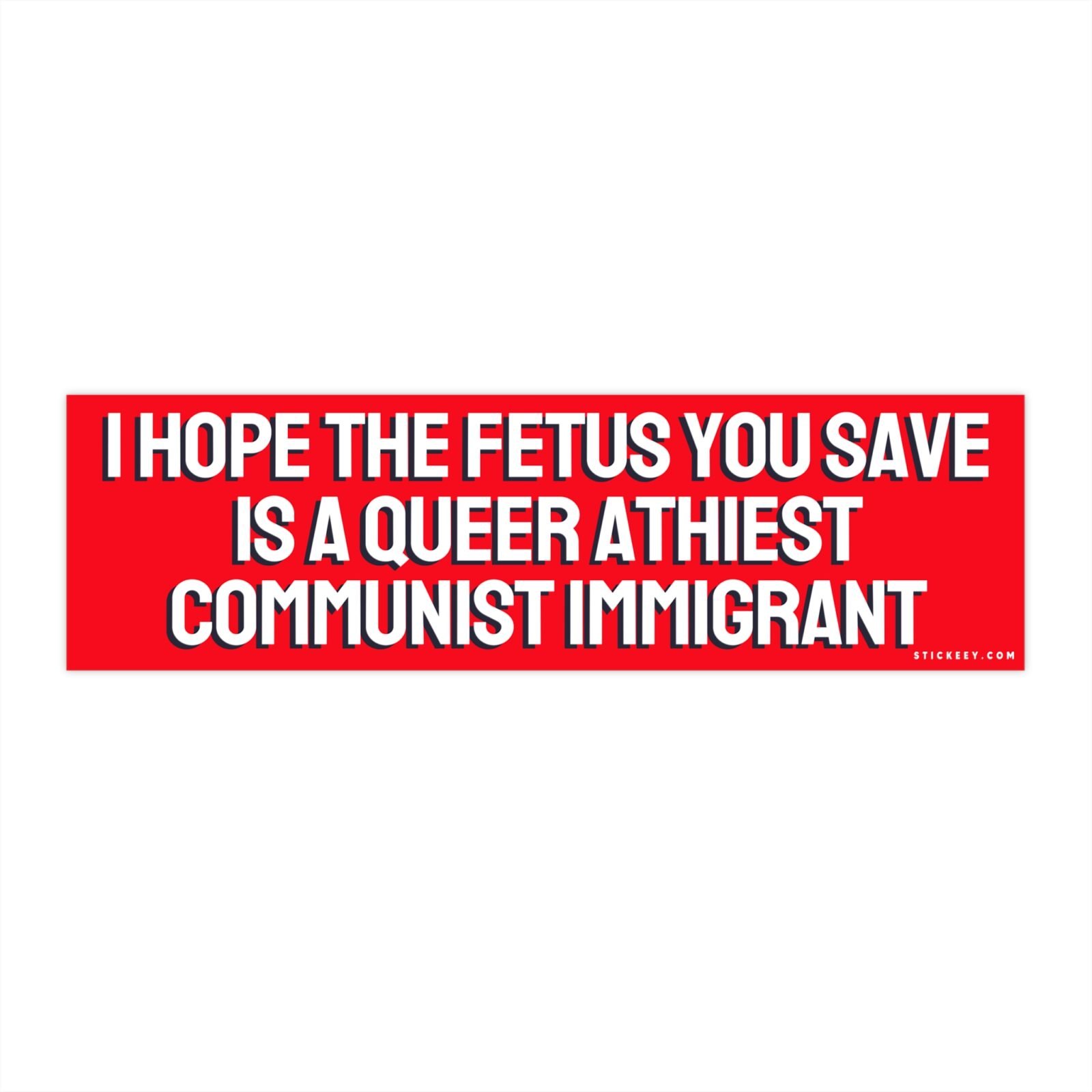 I Hope The Fetus You Save Is A Queer Athiest Communist Immigrant Bumper Sticker