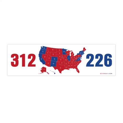 312 226 United States Presidential Election Bumper Sticker