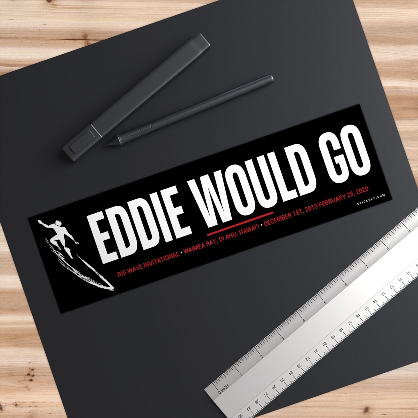 Eddie Would Go Bumper Sticker - Image 3
