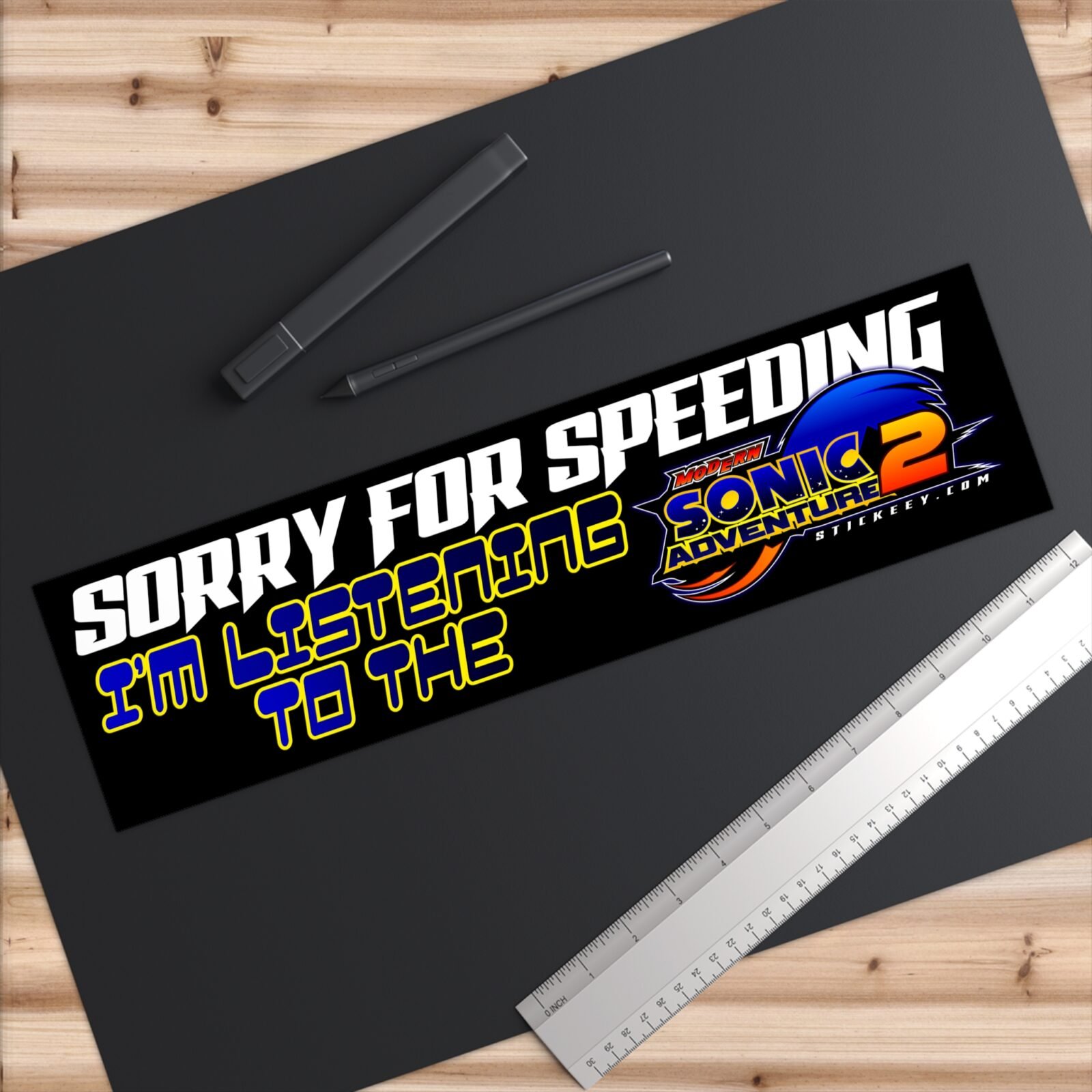 Sorry For Speeding I'm Listening To The Sonic Adventure 2 Bumper Stickers - Image 6