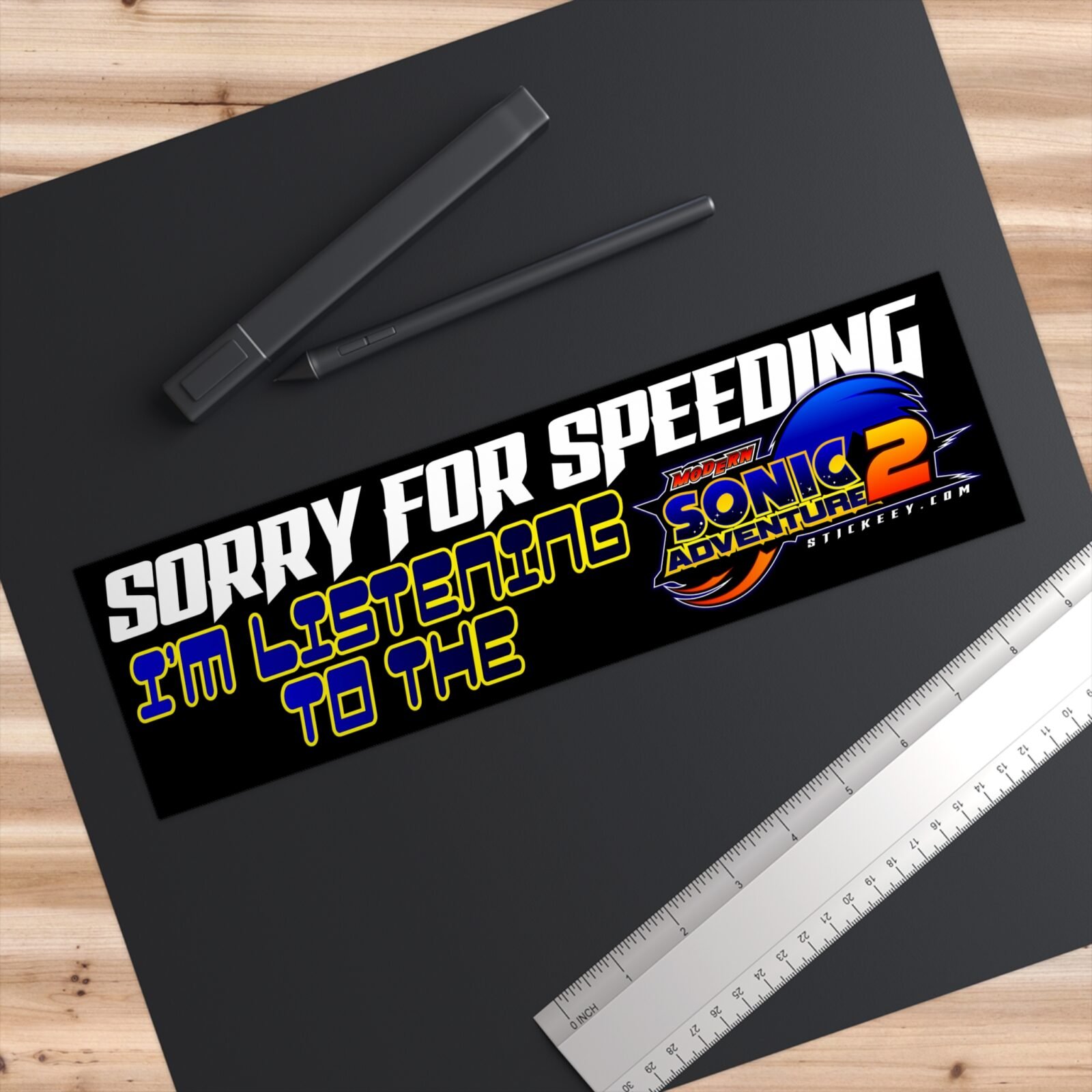 Sorry For Speeding I'm Listening To The Sonic Adventure 2 Bumper Stickers - Image 3