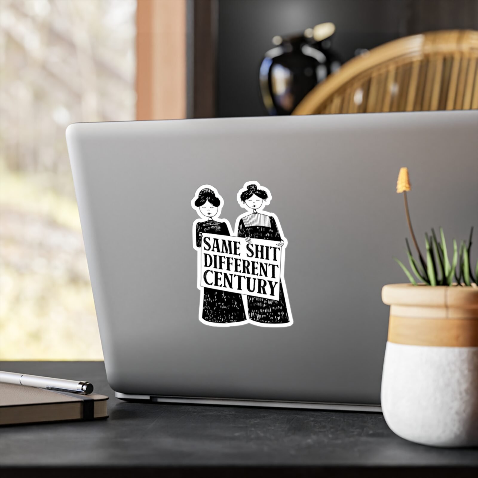 Suffragette Feminist Same Shit Different Century Kiss-Cut Vinyl Decals - Image 2