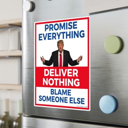 Promise Everything Deliver Nothing Blame Someone Else Stickers - Image 8