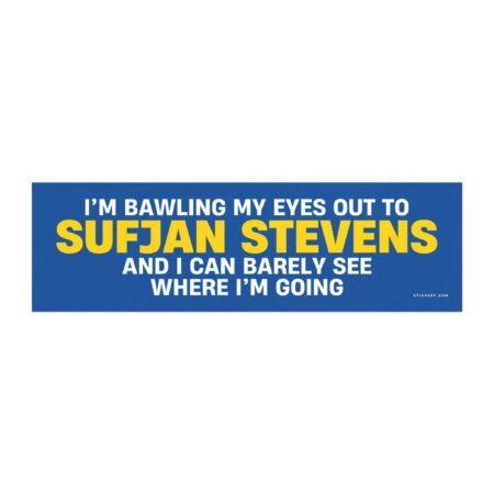 I’m Bawling My Eyes Out To Sufjan Stevens And I Can Barely See Where I’m Going Magnet Sticker