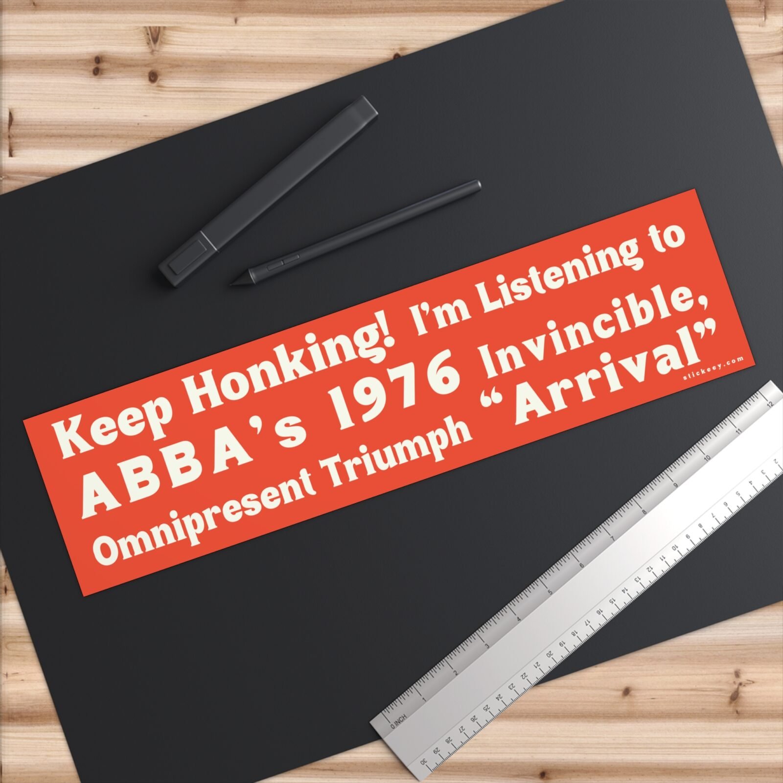 Keep Honking! I'm Listening to ABBA's Arrival Bumper Stickers - Image 6