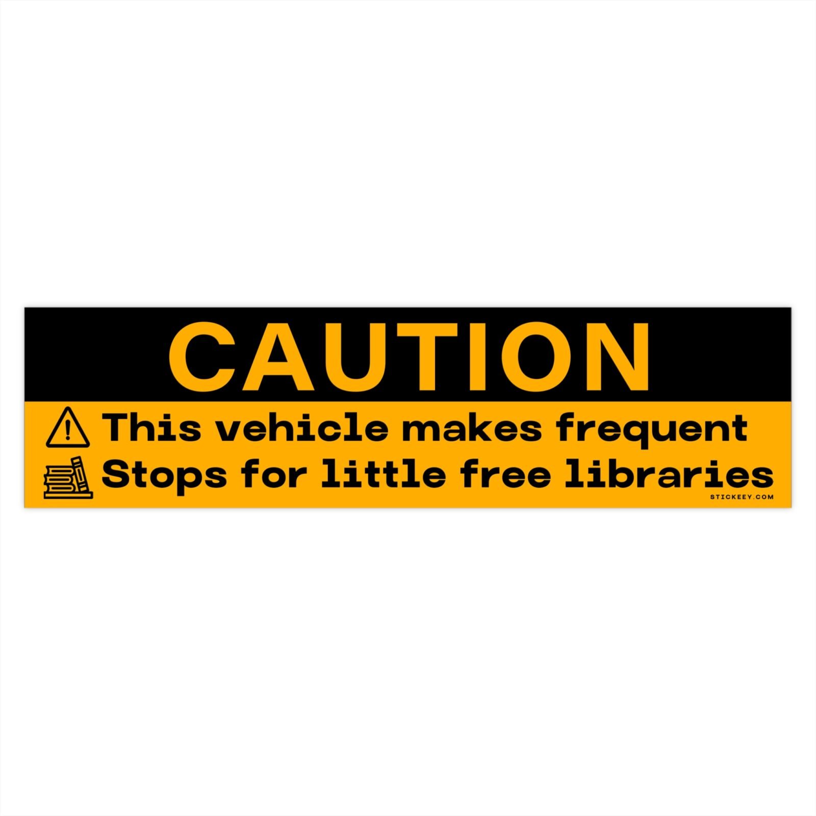 This Vehicle Makes Frequent Stops For Little Free Libraries Bumper Sticker - Image 4