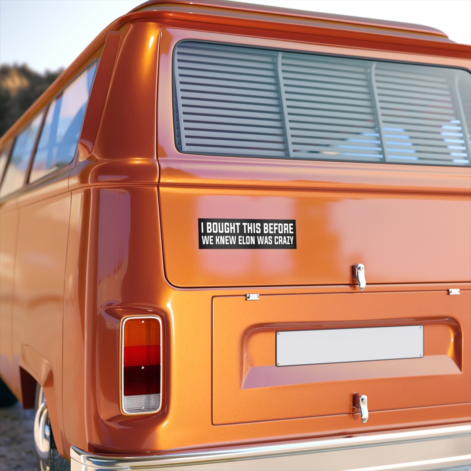 I Bought This Before We Knew Elon Was Crazy Bumper Sticker - Image 2