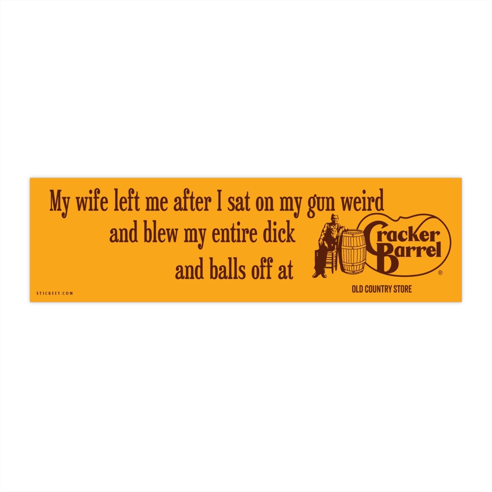 Badass Cracker Barrel Bumper Sticker