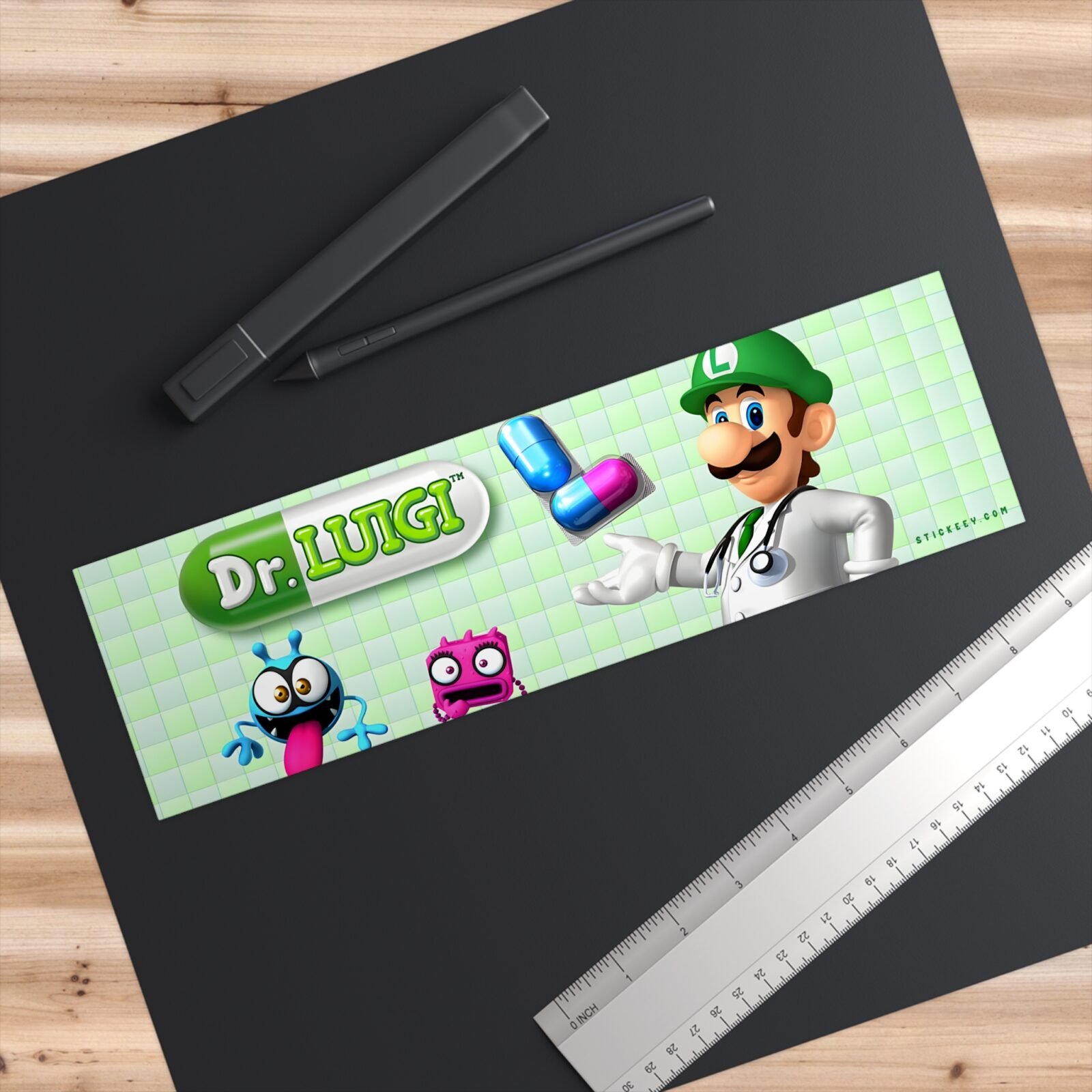 Dr Luigi Super Mario Bumper Sticker - Image 3