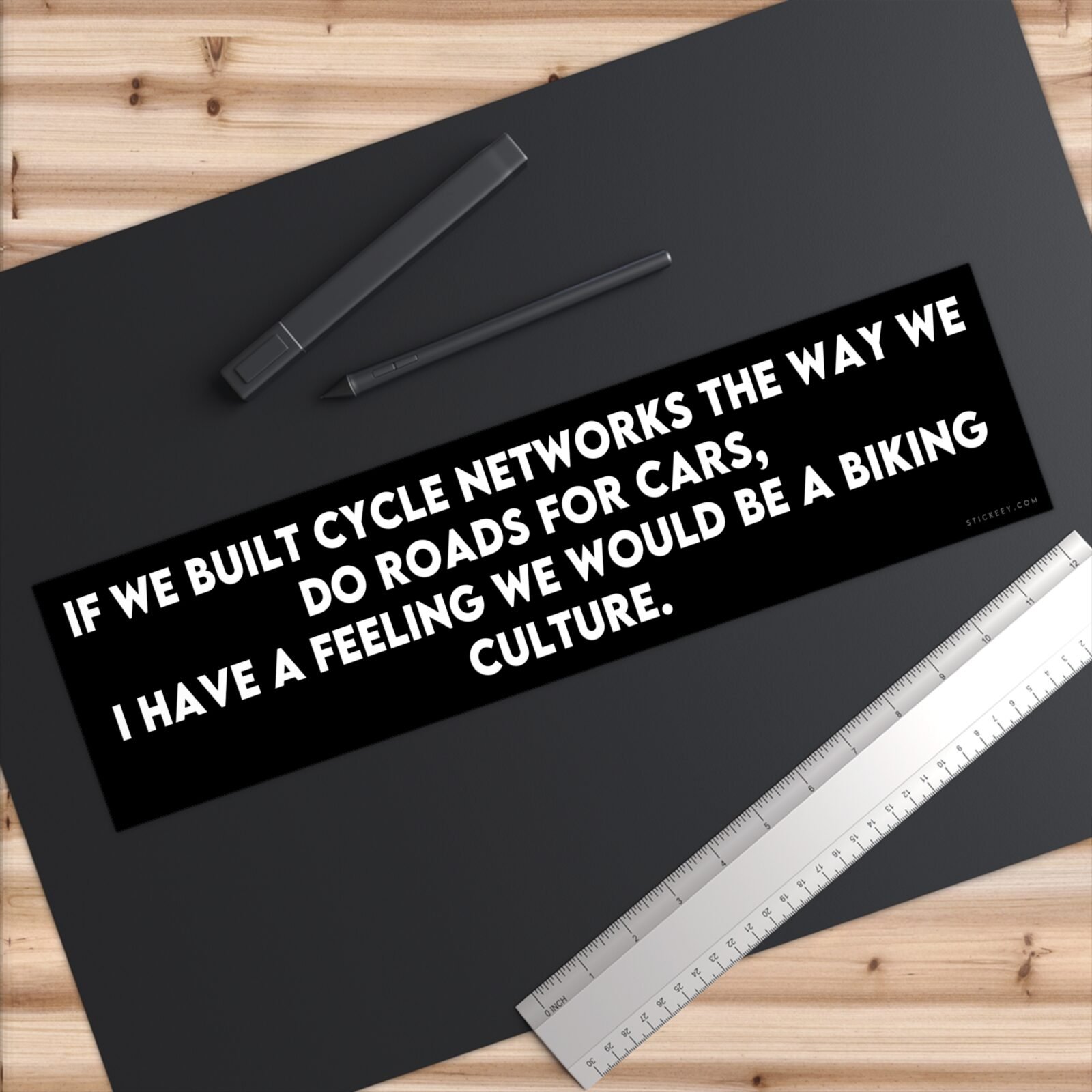 Build Cycle Networks, Not Just Roads Bumper Sticker