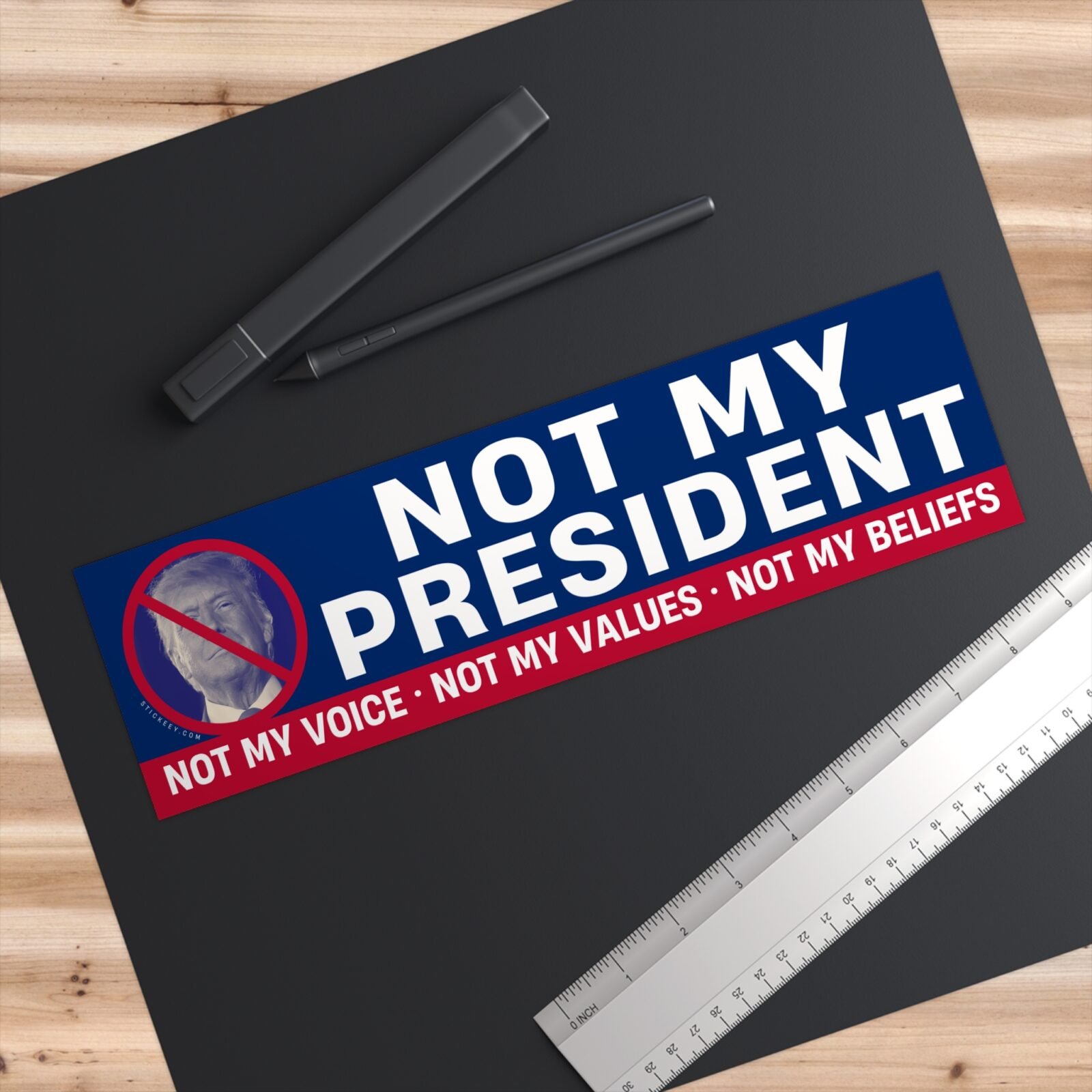 Not My President - Anti Trump Political Bumper Sticker - Image 3