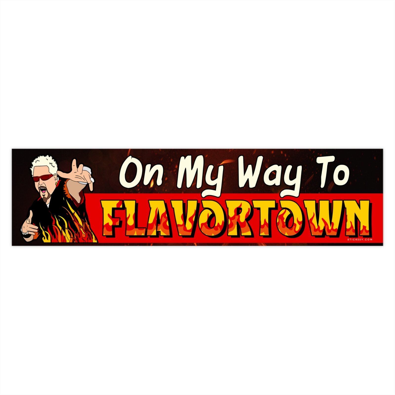 On My Way To Flavortown Bumper Stickers