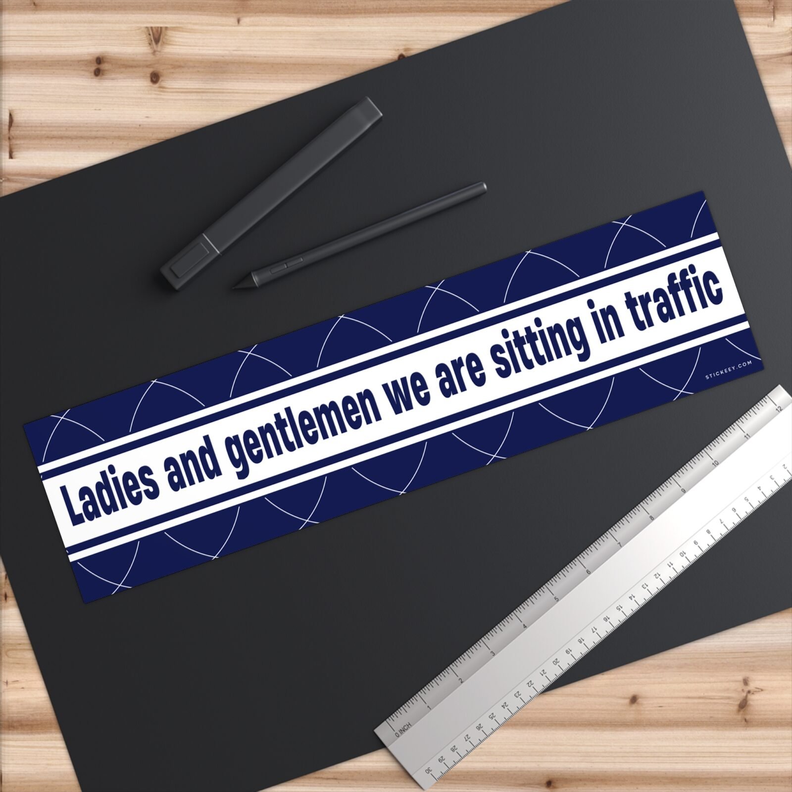 Ladies And Gentlemen We Are Sitting In Traffic Bumper Sticker - Image 6