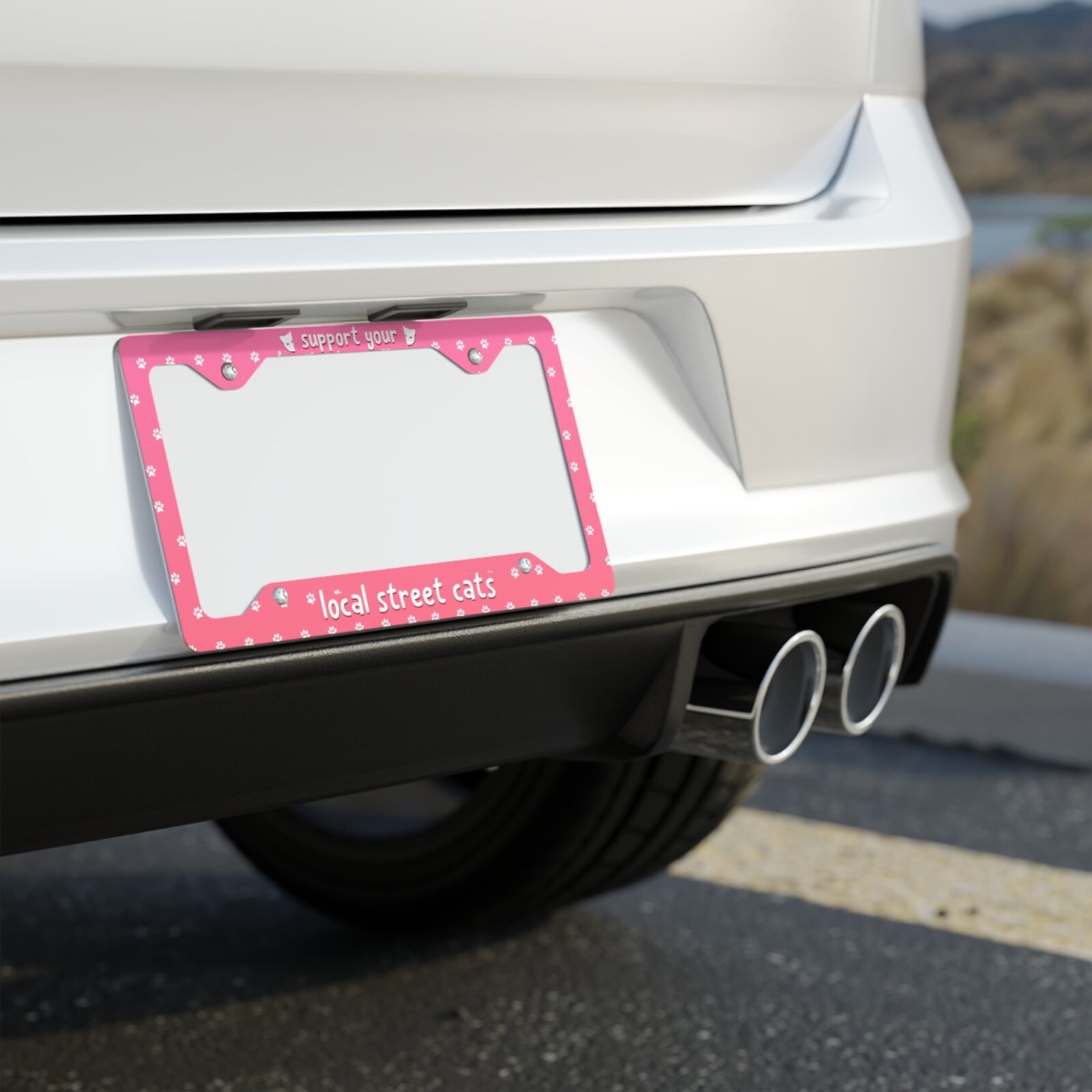 Support Your Local Street Cats License Plate Frame