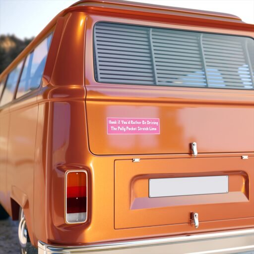 Honk If You’d Rather Be Driving The Polly Pocket Stretch Limo Bumper Sticker - Image 2