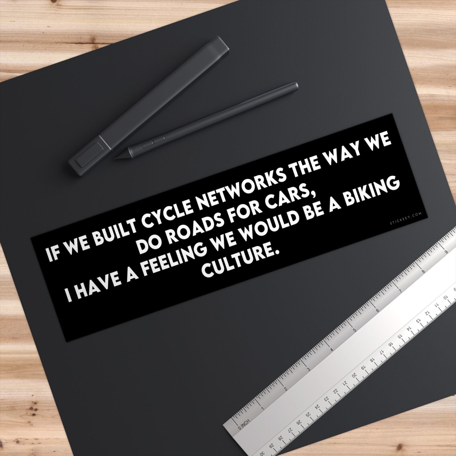 Build Cycle Networks, Not Just Roads Bumper Sticker