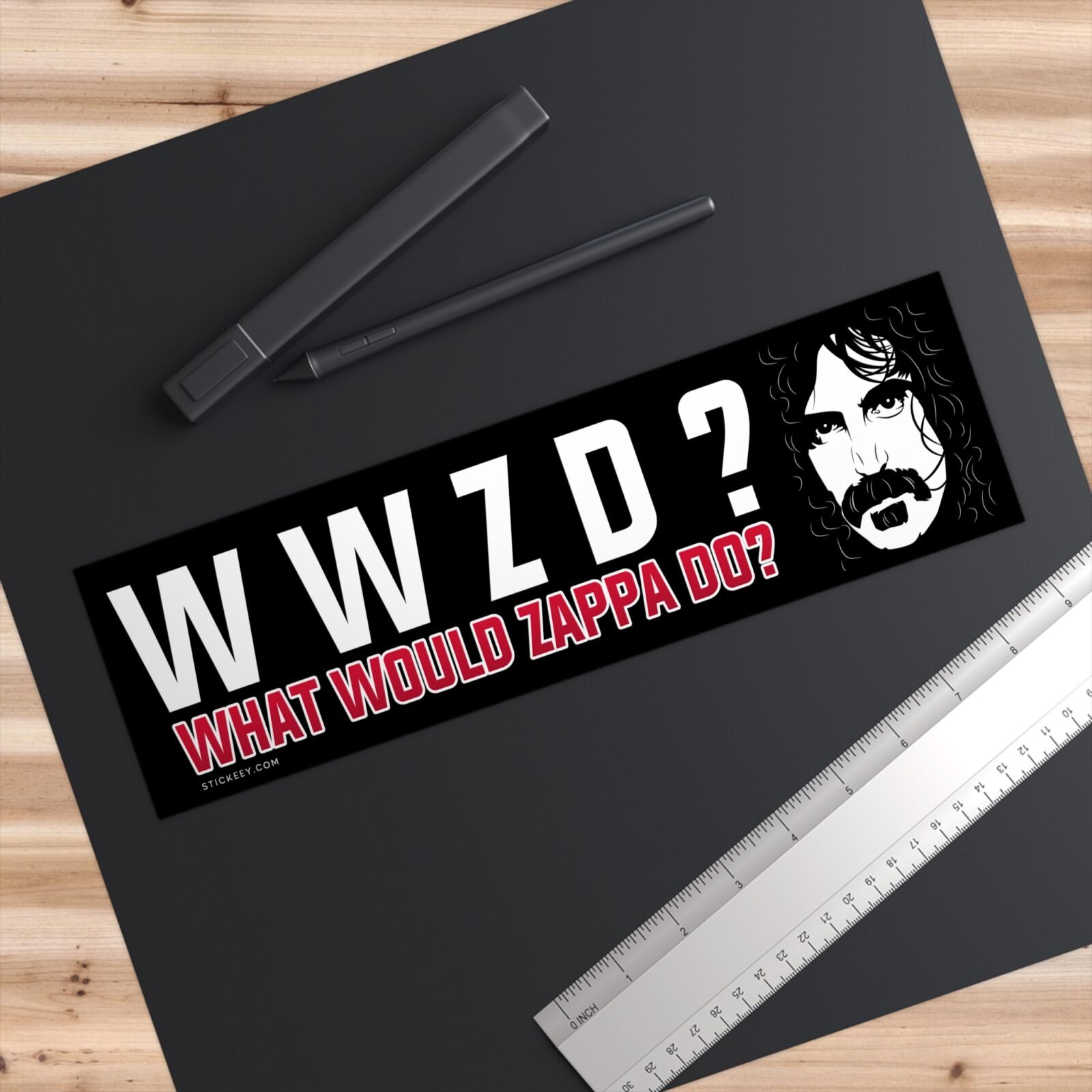 What Would Zappa Do? Bumper Sticker - Image 3