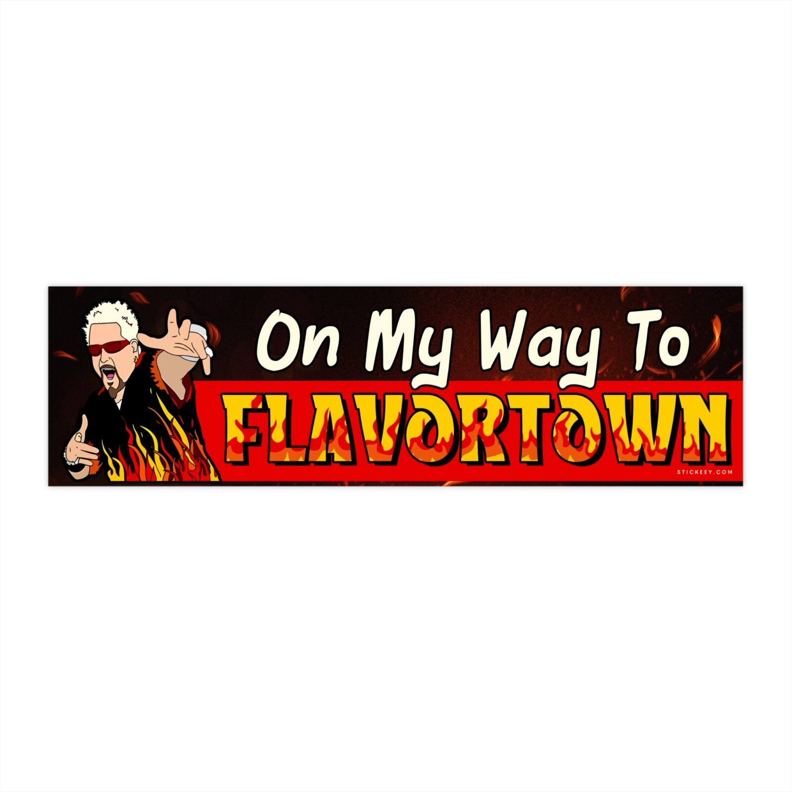 On My Way To Flavortown Bumper Sticker
