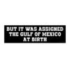 But It Was Assigned The Gulf Of Mexico At Birth Bumper Sticker