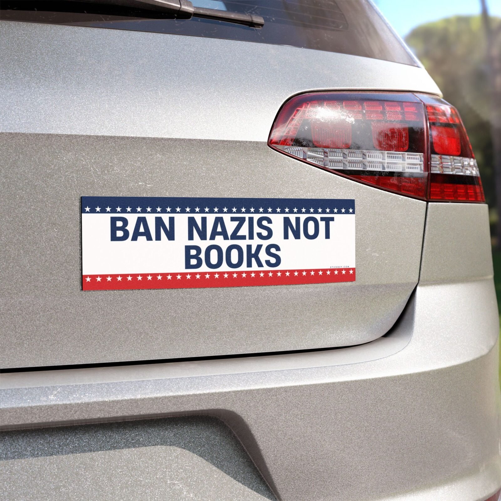 Ban Nazis Not Books Magnet Sticker