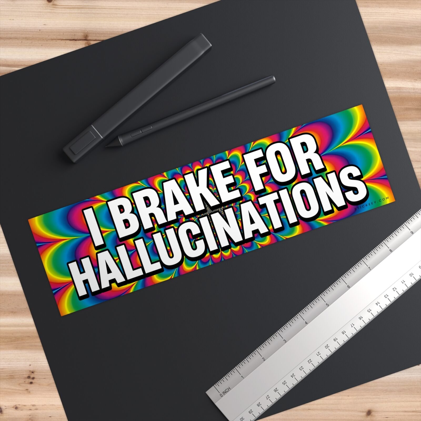 I Brake for Hallucinations Bumper Sticker