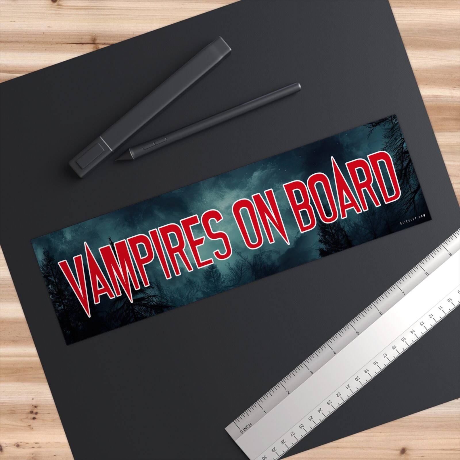 Vampires On Board Bumper Sticker