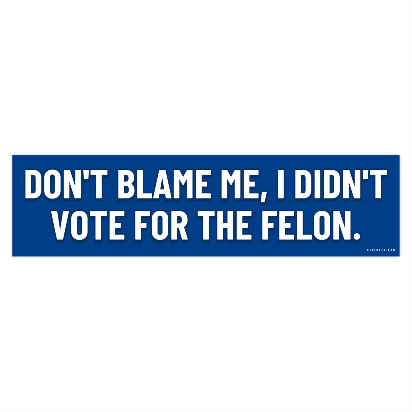 Don't Blame Me I Didn't Vote For The Felon Bumper Sticker