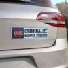 Criminalize Bumper Stickers Magnet sticker