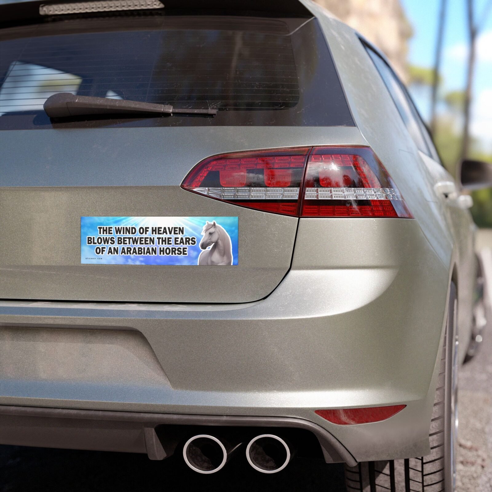 The Wind Of Heaven Blows Between The Ears Of An Arabian Horse Magnet Sticker