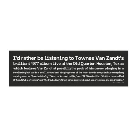 Townes Van Zandt Live At The Old Quarter Magnet sticker
