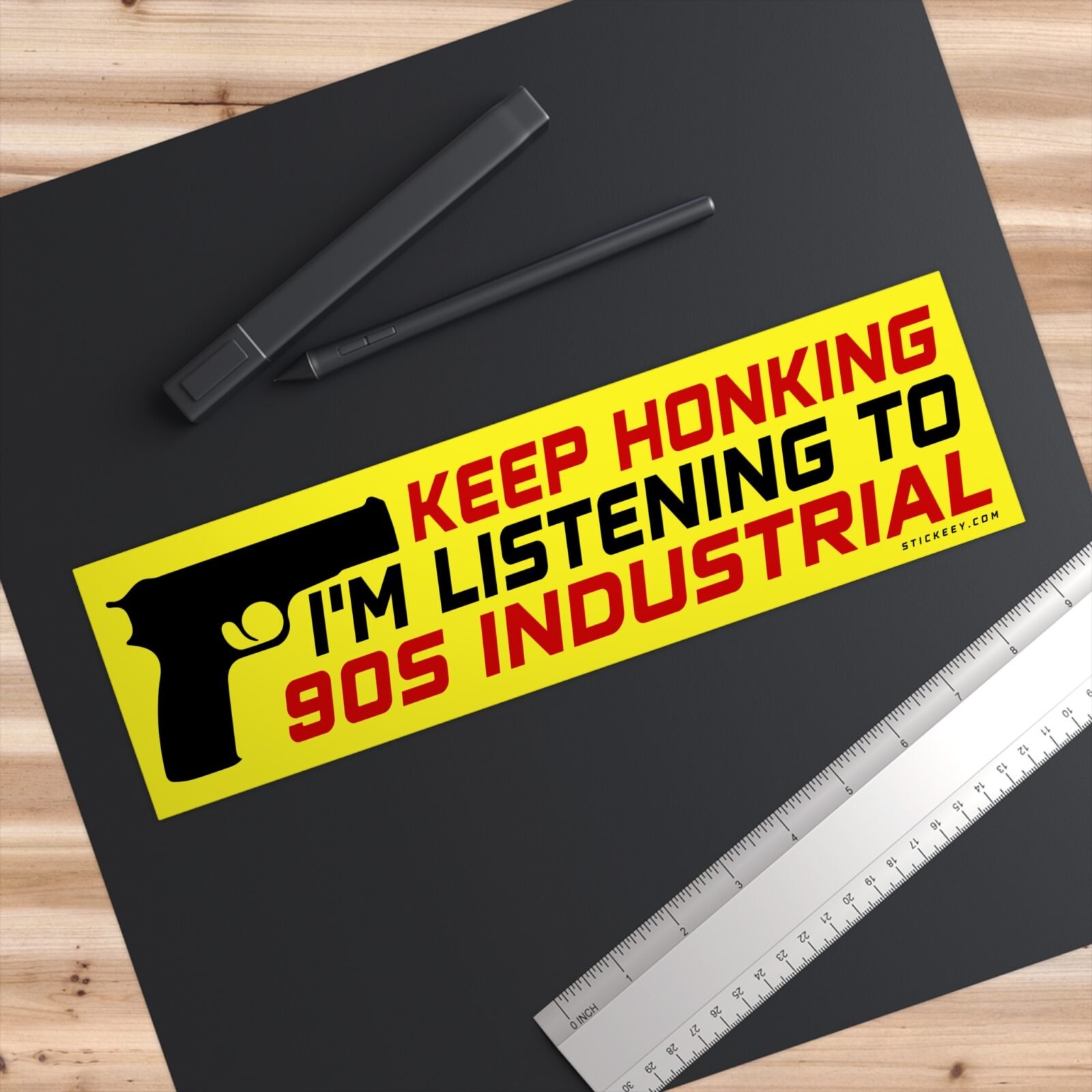 Keep Honking I'm Listening To 90s Industrial Bumper Sticker