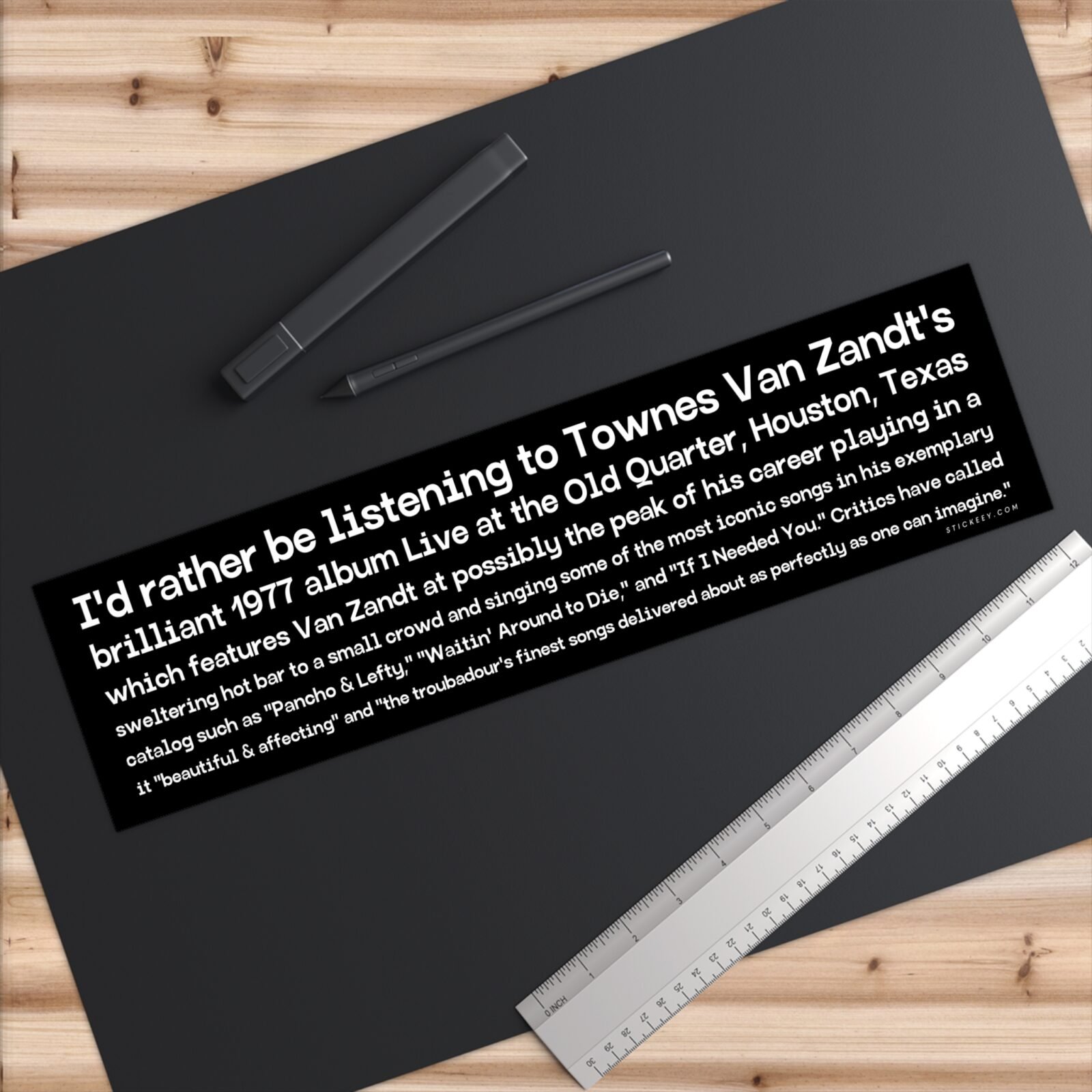 Townes Van Zandt Live At The Old Quarter Bumper Sticker