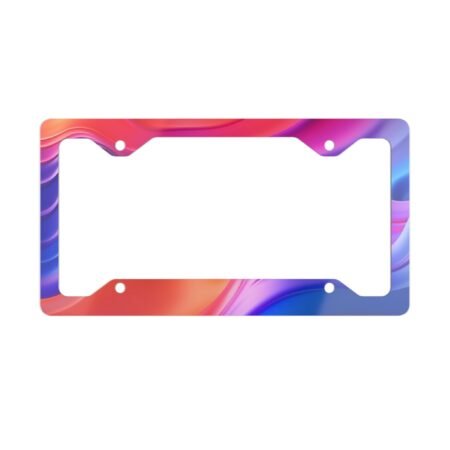 Liquid color background license plate frame