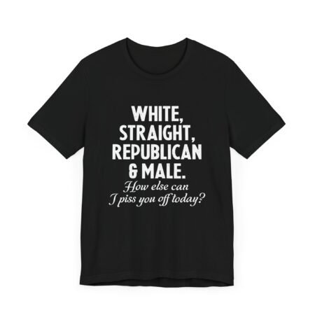 White, Straight, Republican & Male How Else Can I Piss You Off Today? T-Shirt