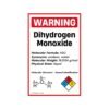 Warning Dihydrogen Monoxide Sticker