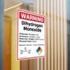 Warning Dihydrogen Monoxide Sticker