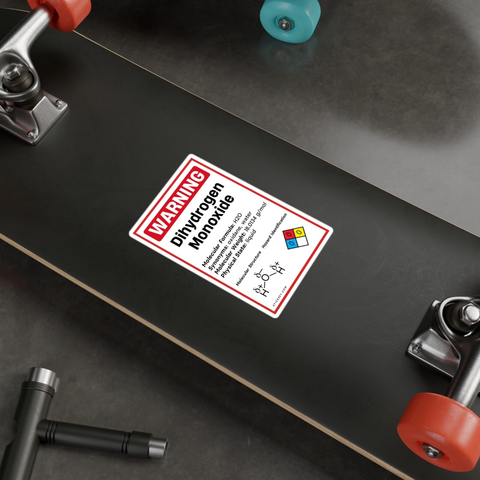 Warning Dihydrogen Monoxide Sticker