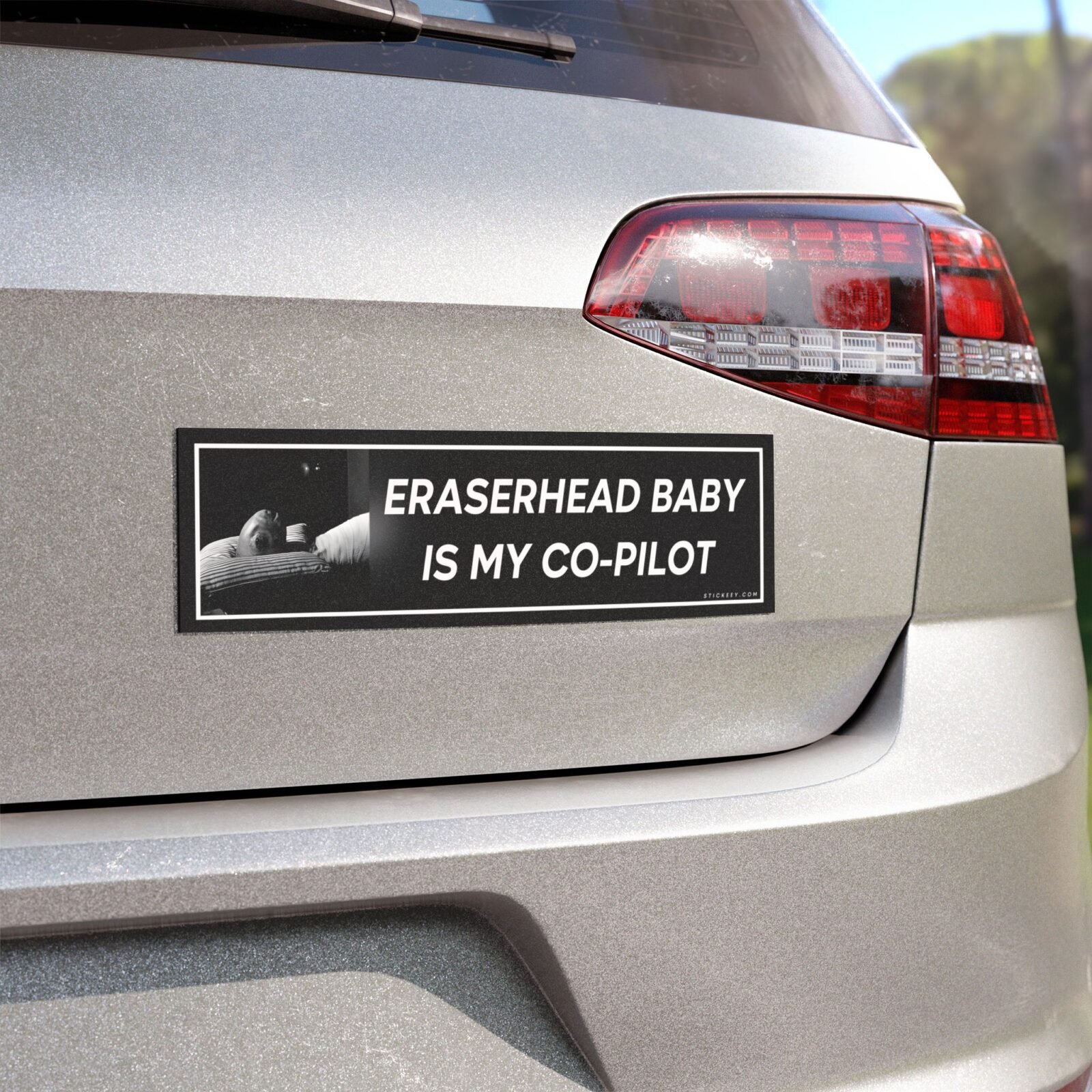 Eraserhead Baby Is My Co-pilot Magnet Sticker