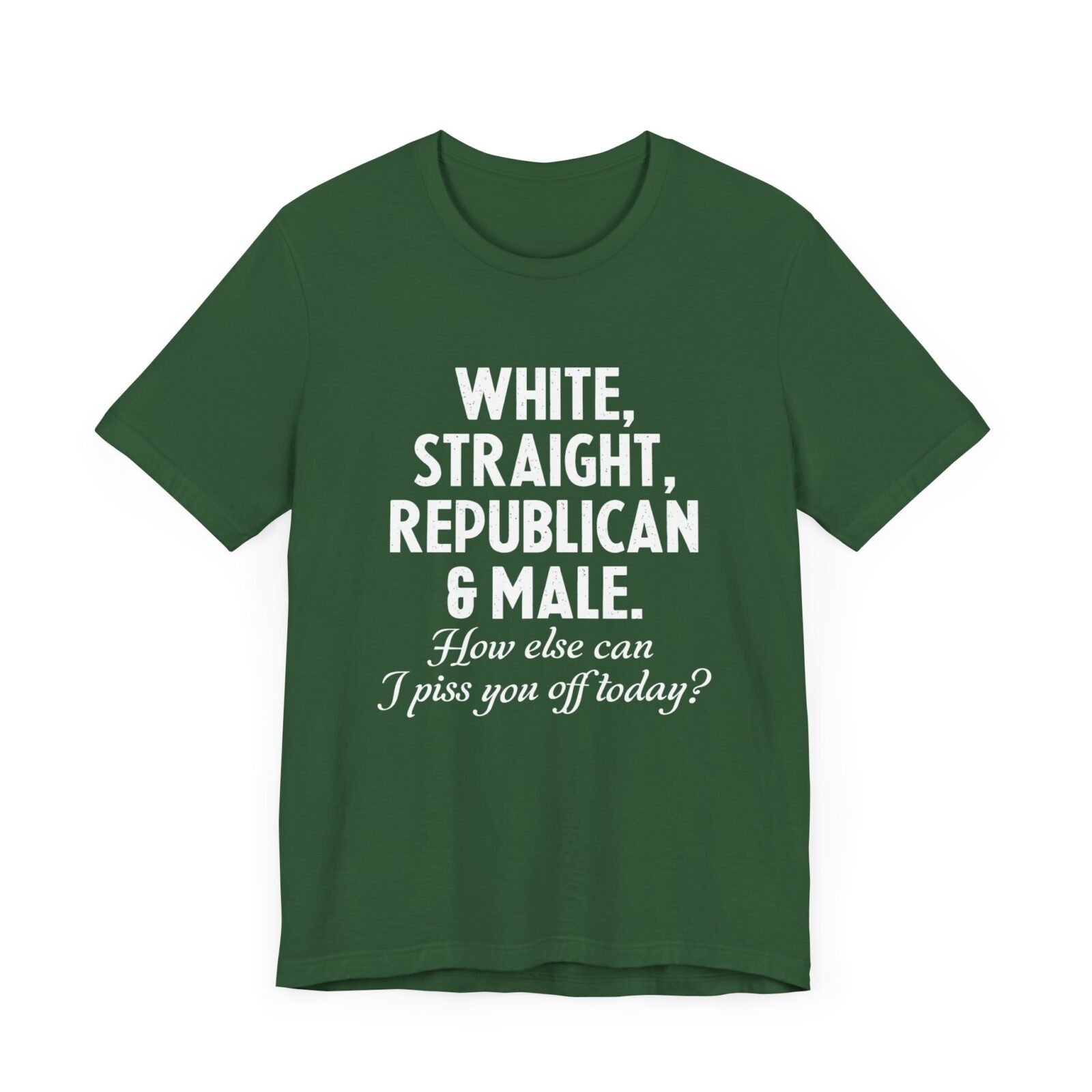 White, Straight, Republican & Male How Else Can I Piss You Off Today? T-Shirt