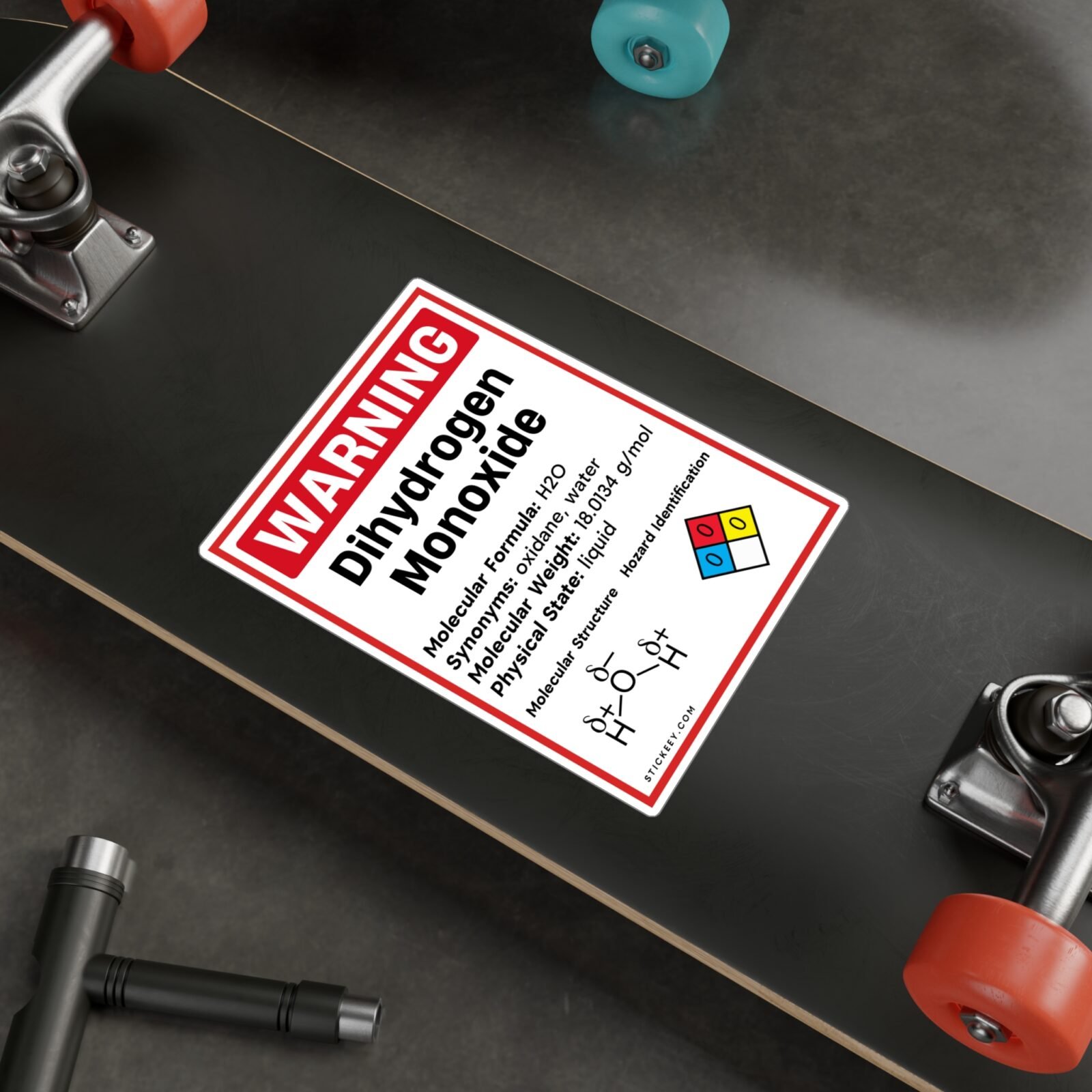 Warning Dihydrogen Monoxide Sticker