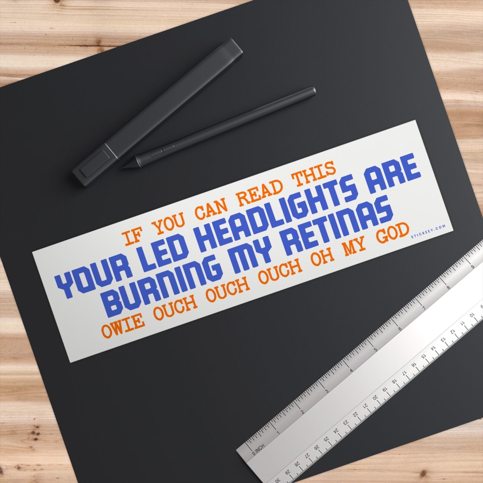 Pastel Aesthetic Your LED Headlights Are Burning My Retinas Funny Bumper Sticker