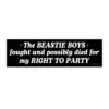 The Beastie Boys Fought And Possibly Died For My Right To Party Bumper Sticker