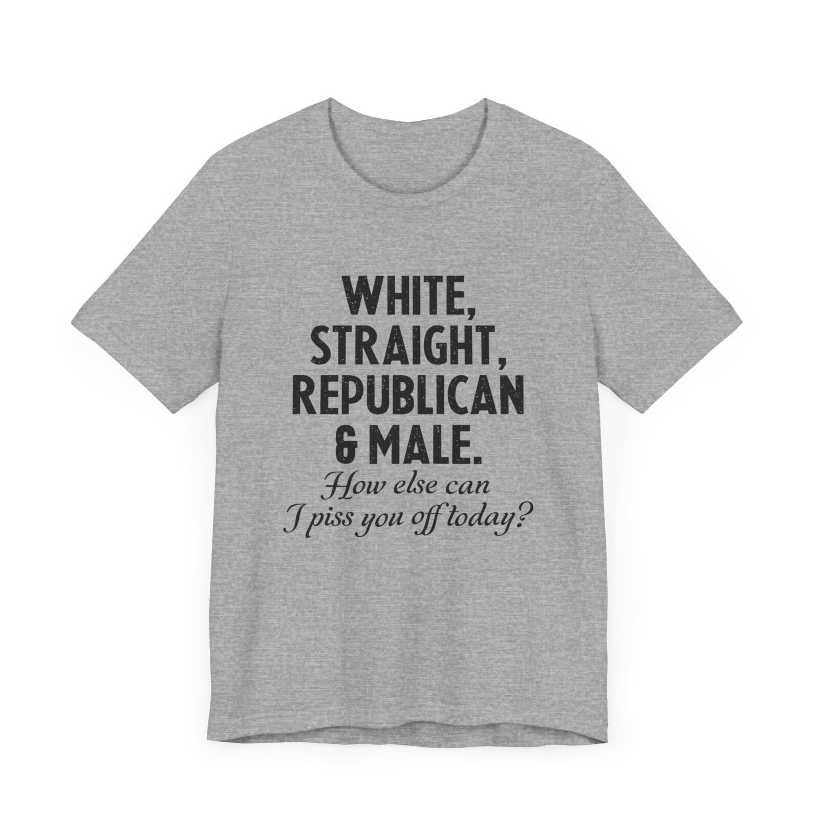White, Straight, Republican & Male How Else Can I Piss You Off Today? T-Shirt