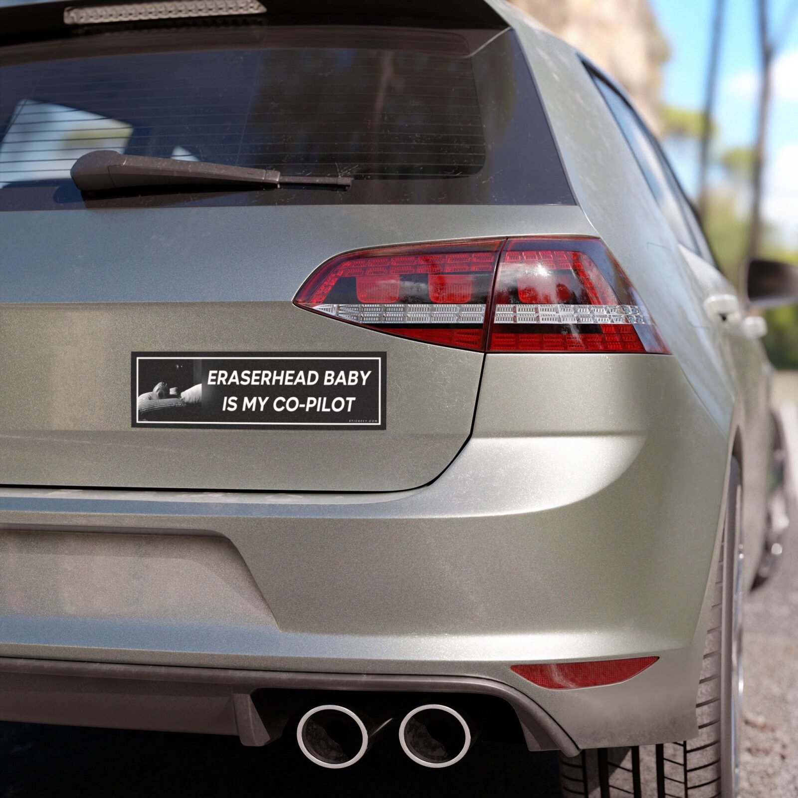 Eraserhead Baby Is My Co-pilot Magnet Sticker