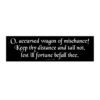 O accursed wagon of mischance! Keep thy distance and tail not lest ill fortune befall thee Bumper Sticker