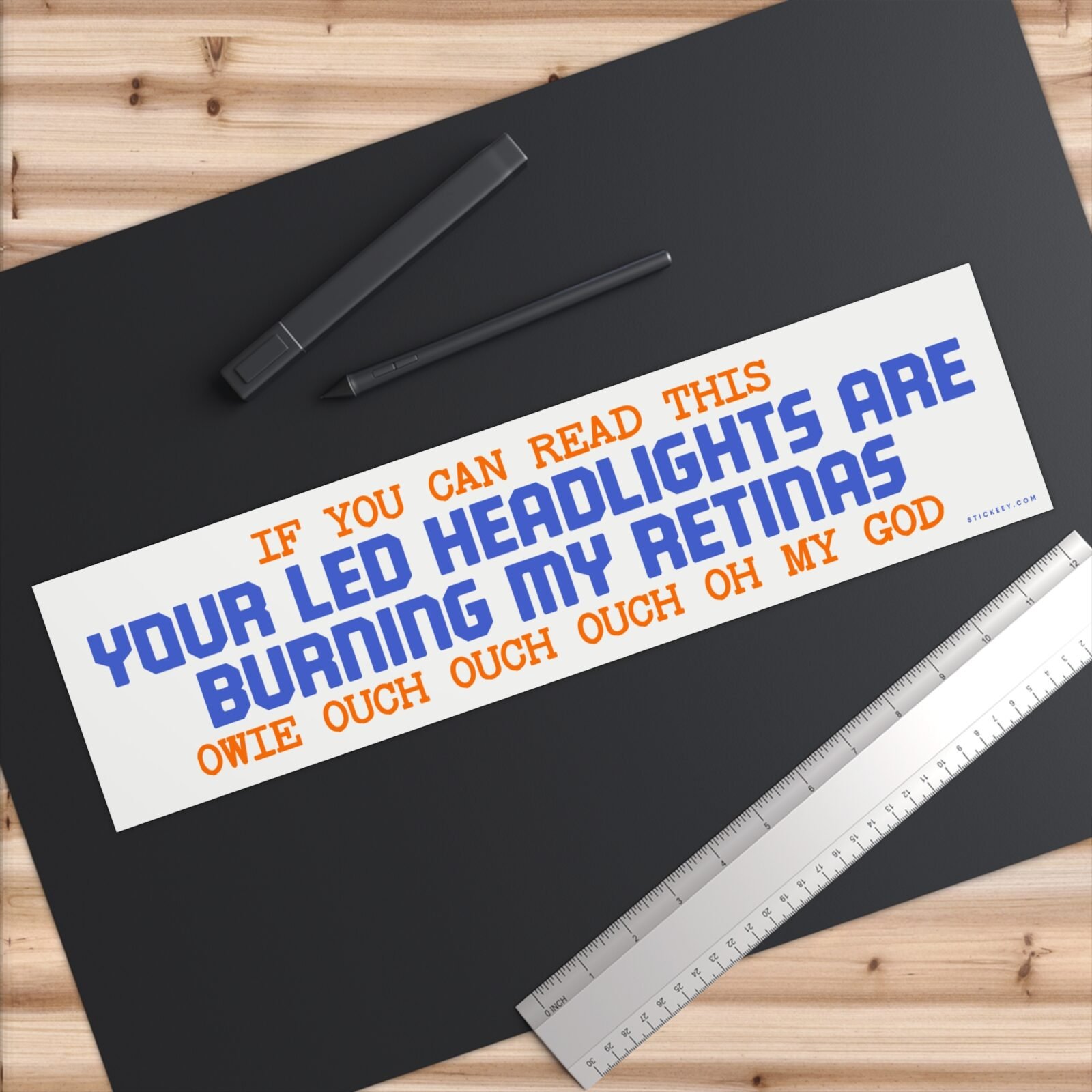 Pastel Aesthetic Your LED Headlights Are Burning My Retinas Funny Bumper Sticker